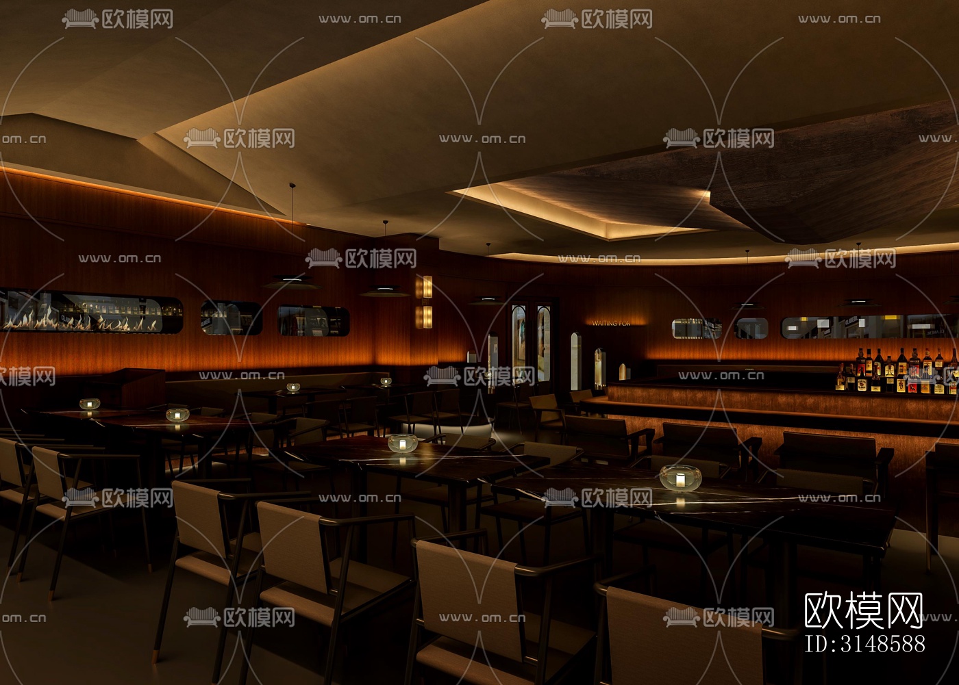 新古典酒吧效果图下载（渲染图5）