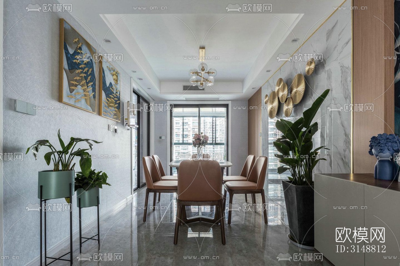 北欧平层效果图下载（渲染图6）