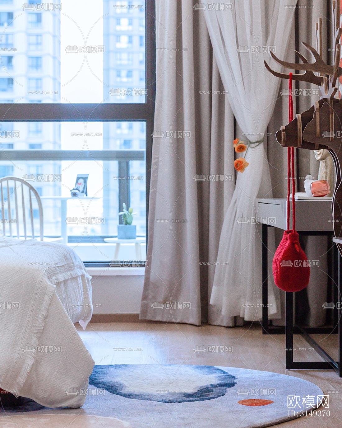 现代平层效果图下载（渲染图9）