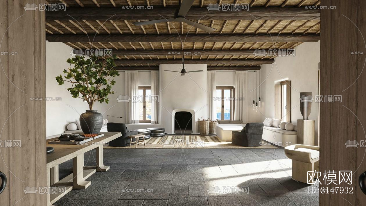 侘寂酒店民宿效果图下载（渲染图4）