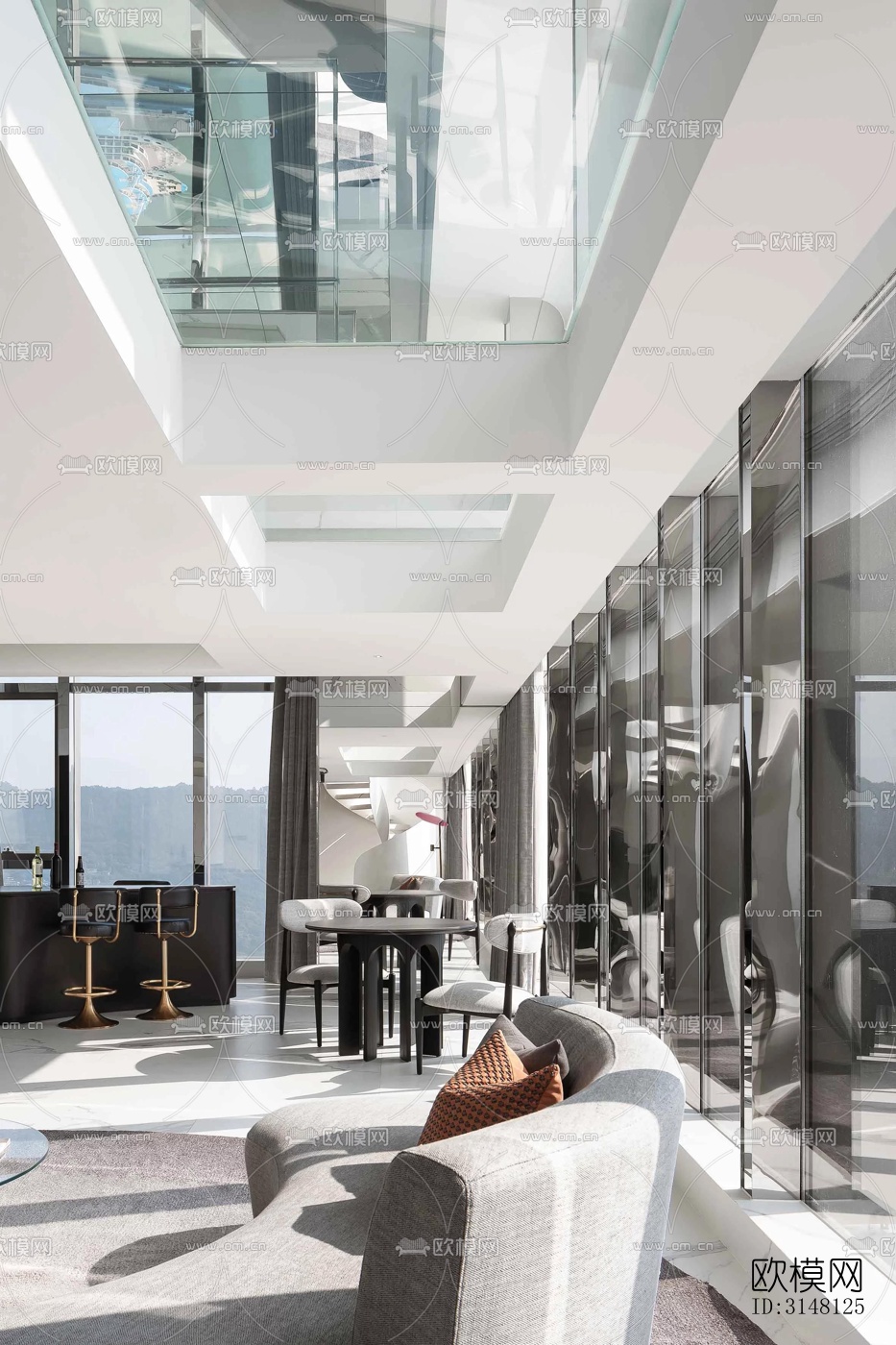 现代酒店民宿效果图下载（渲染图6）