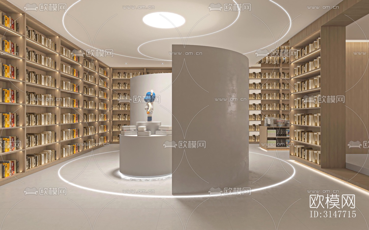 现代图书馆效果图下载（渲染图2）