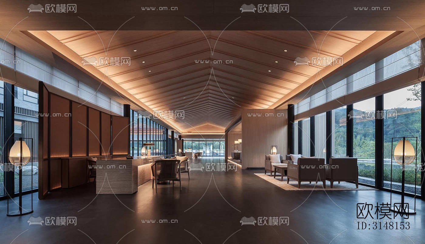 现代酒店民宿效果图下载（渲染图17）