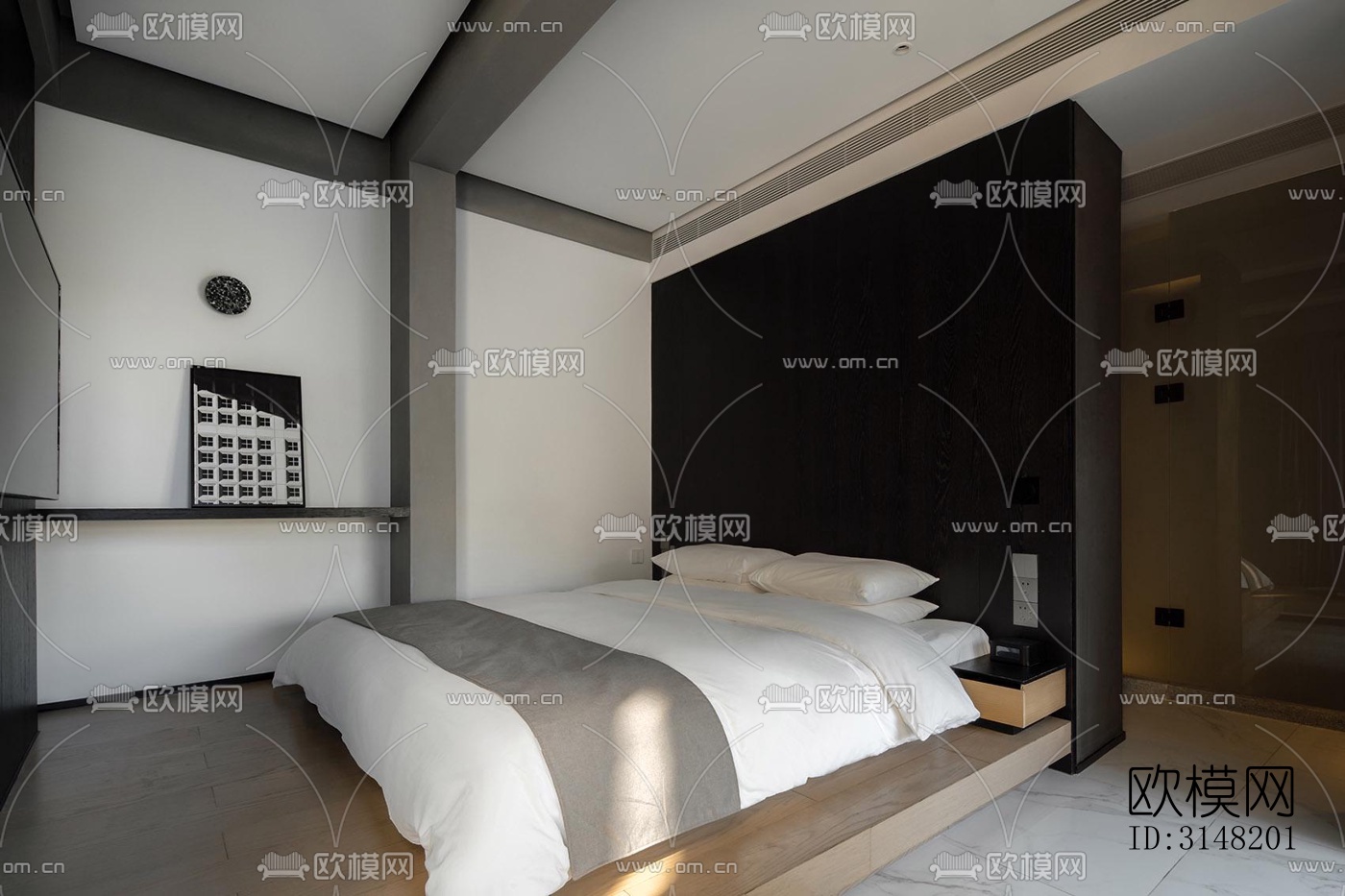 高级灰酒店民宿效果图下载（渲染图16）