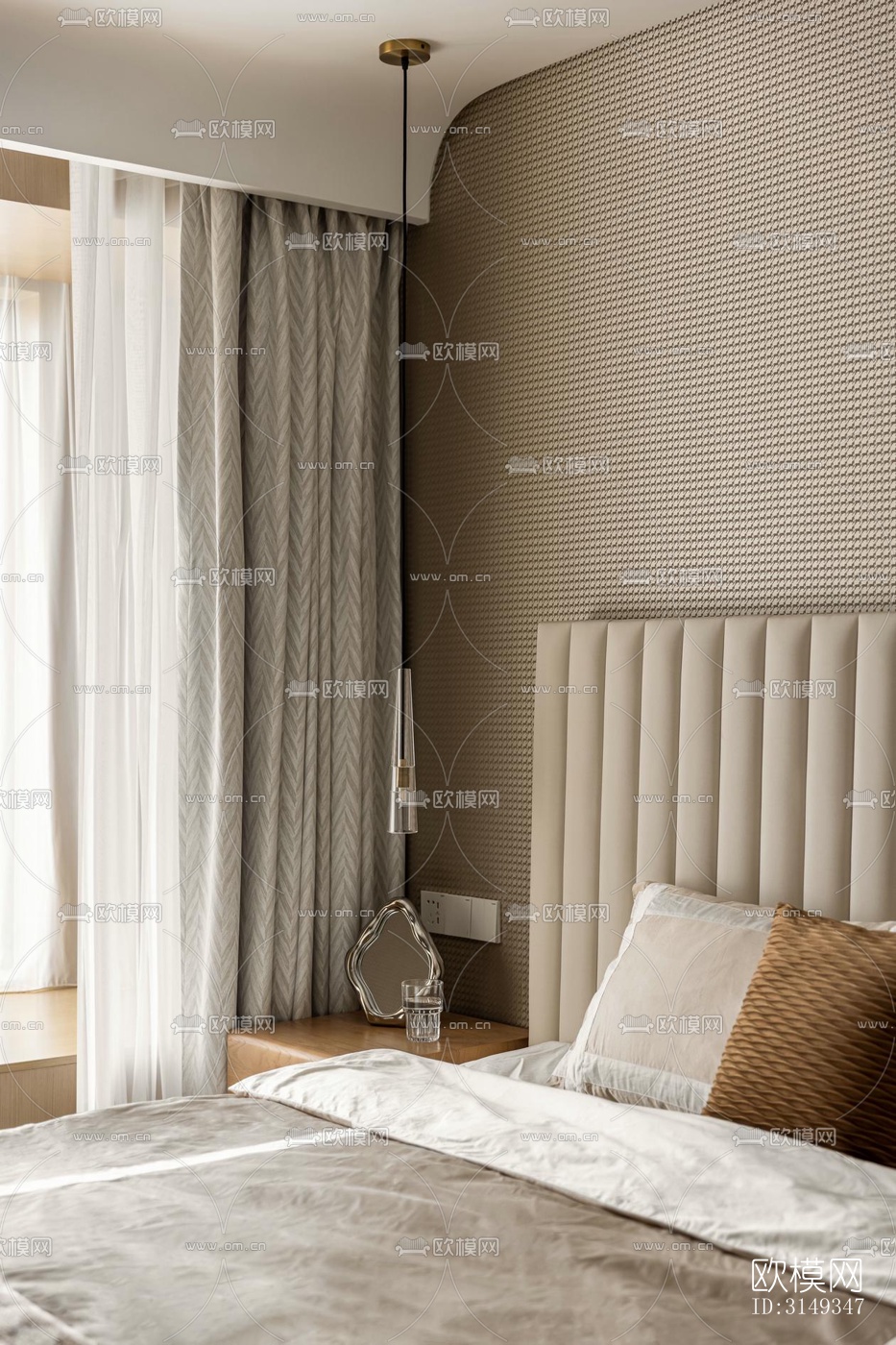 现代平层效果图下载（渲染图14）