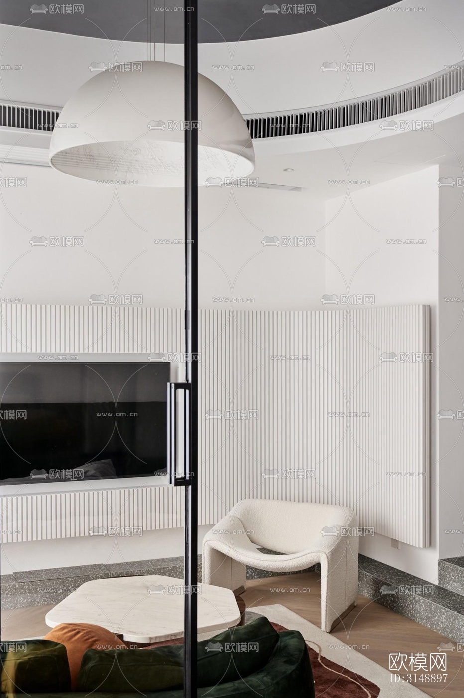 后现代平层效果图下载（渲染图3）