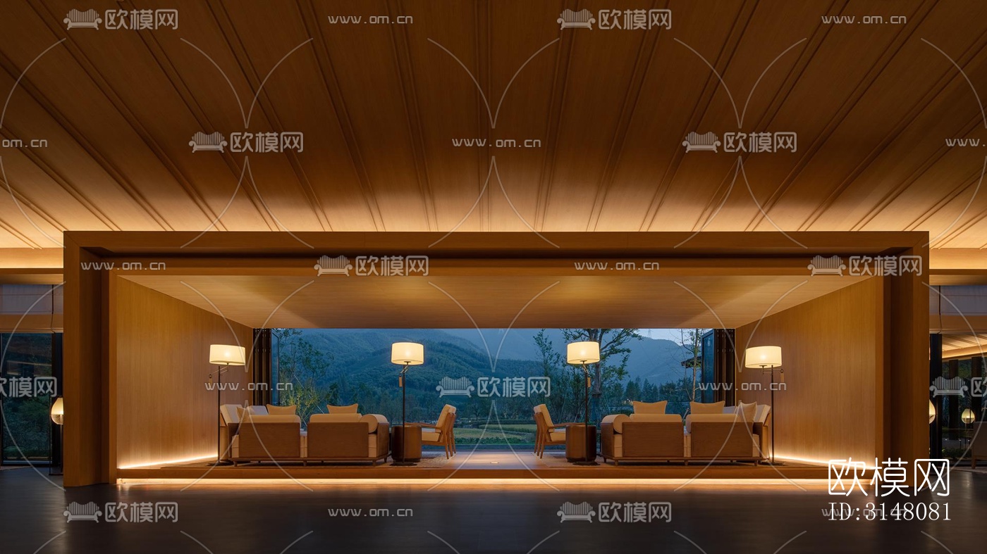 现代酒店民宿效果图下载（渲染图13）