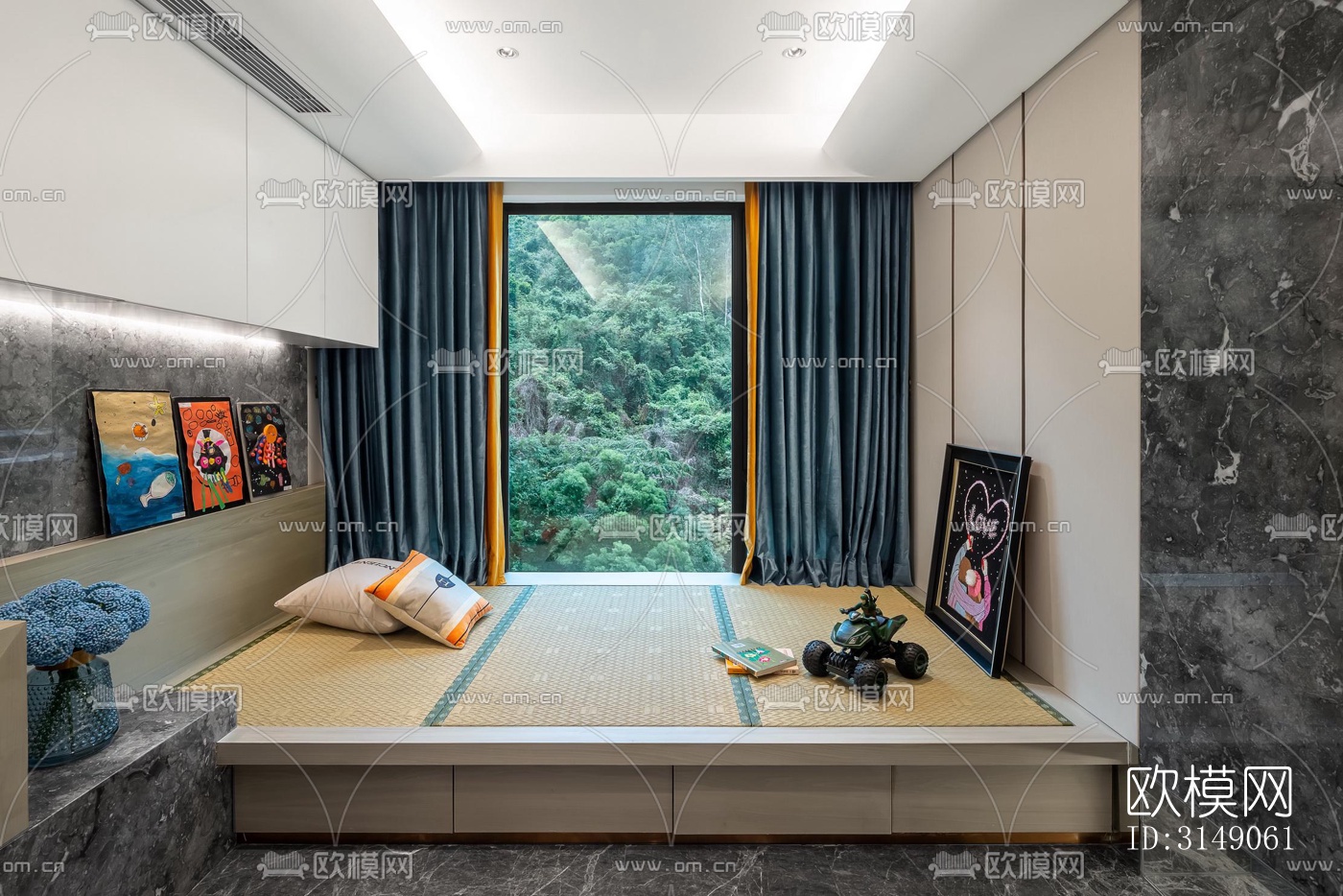 欧式平层效果图下载（渲染图9）