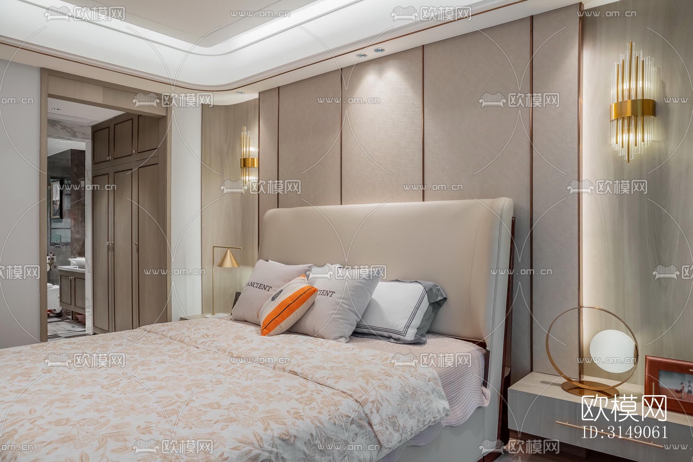 欧式平层效果图下载（渲染图14）