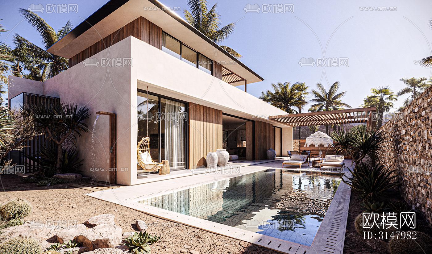 侘寂酒店民宿效果图下载（渲染图13）