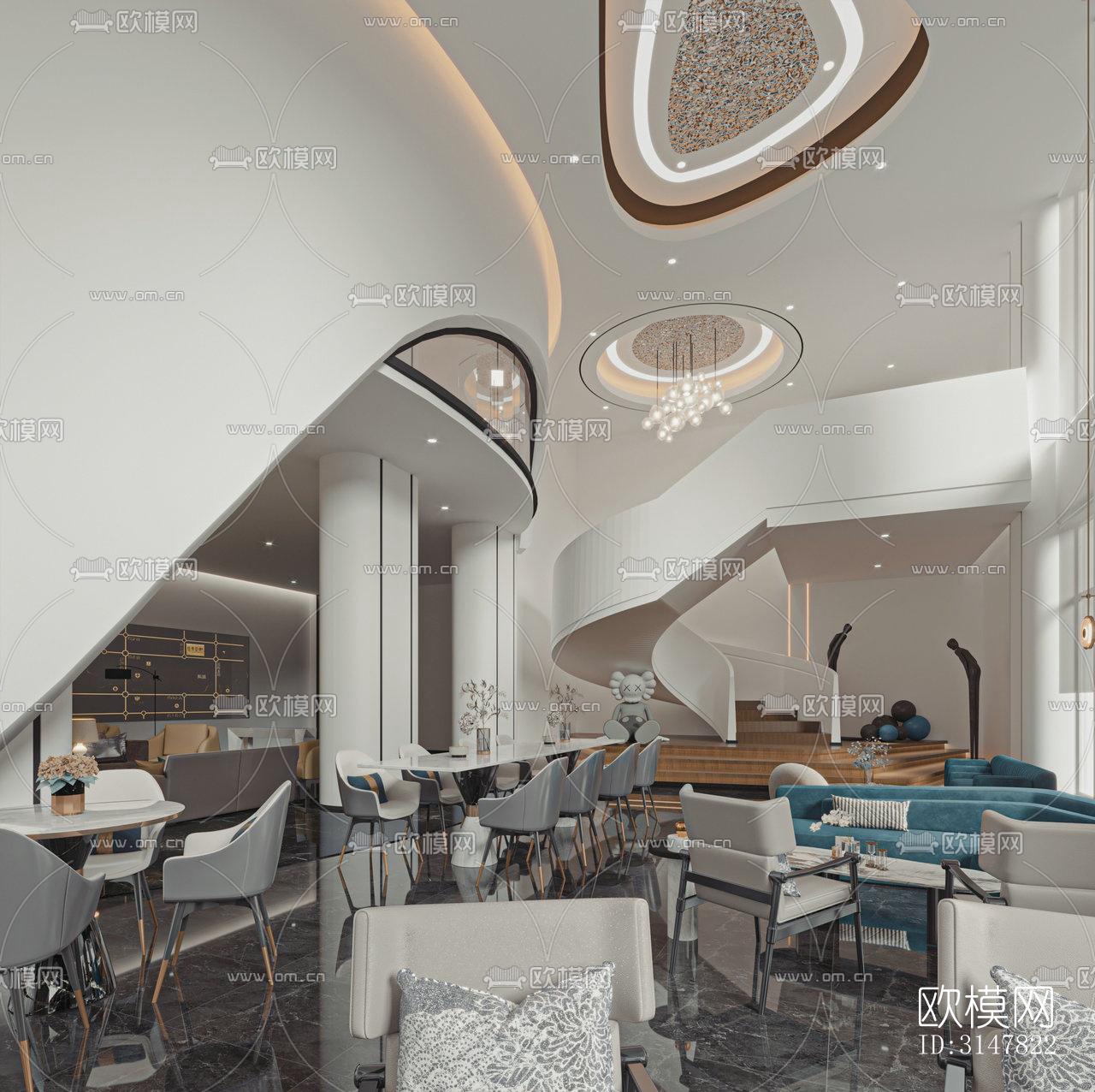 现代售楼处效果图下载（渲染图3）