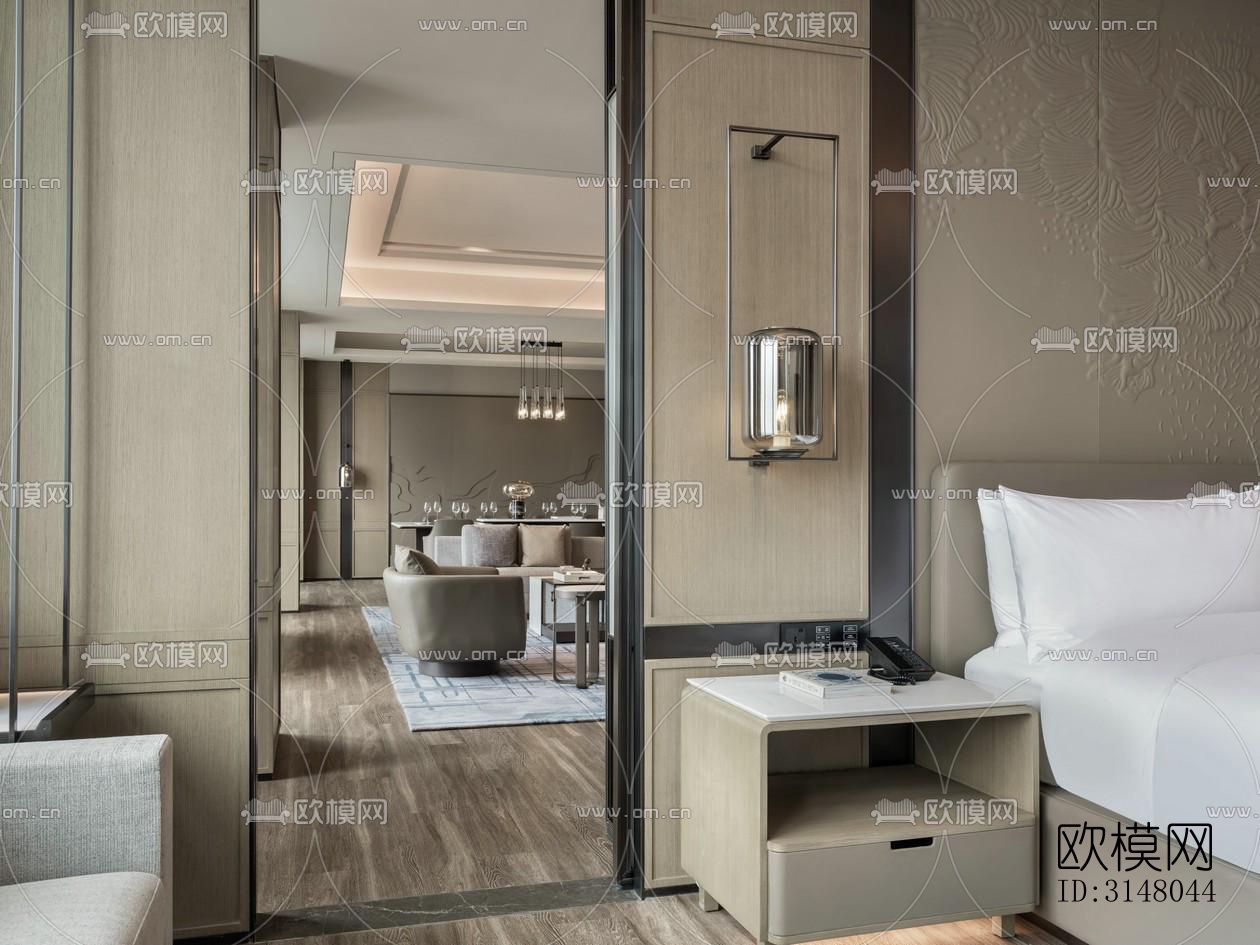 现代酒店民宿效果图下载（渲染图12）