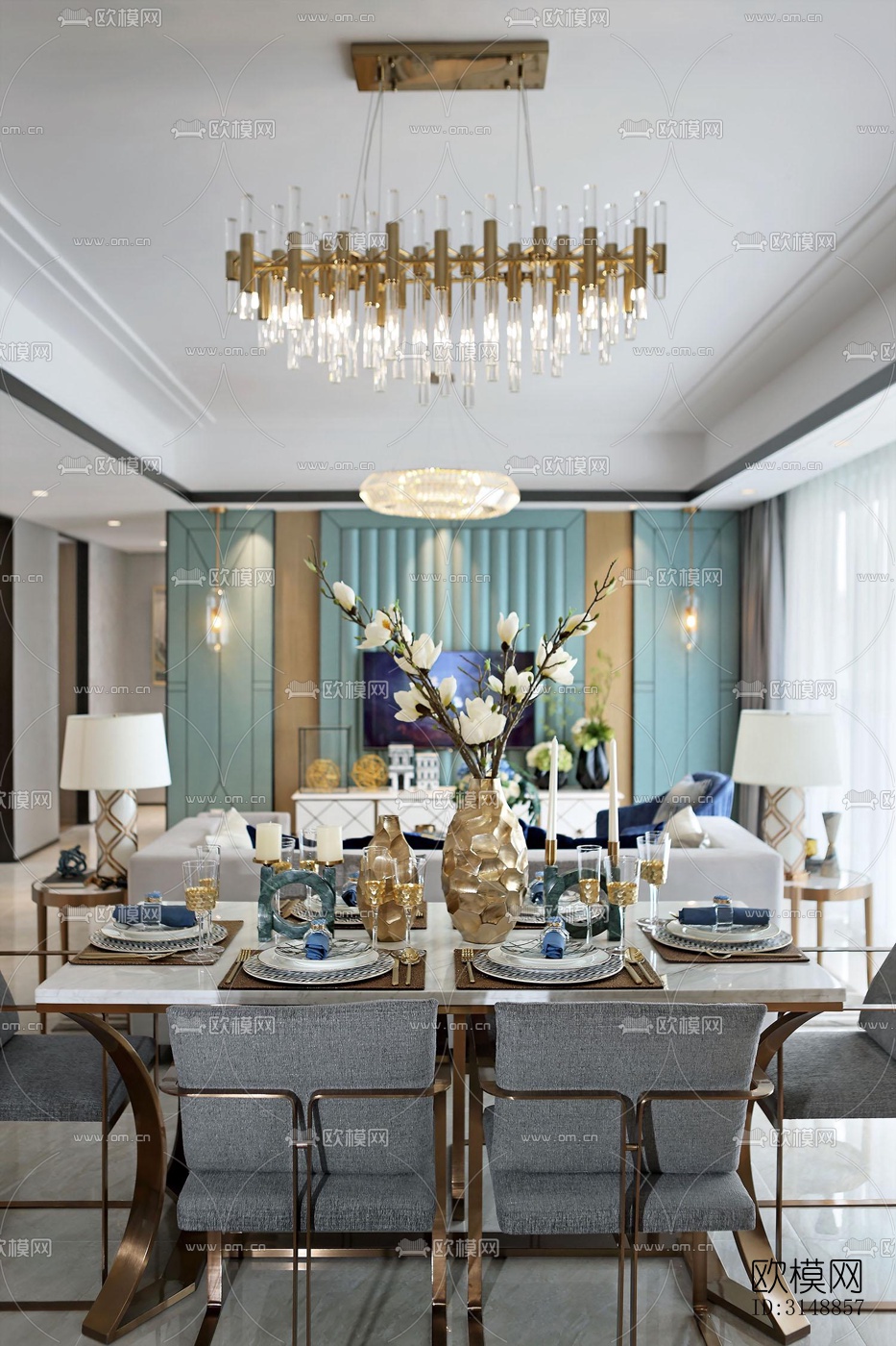 北欧平层效果图下载（渲染图2）