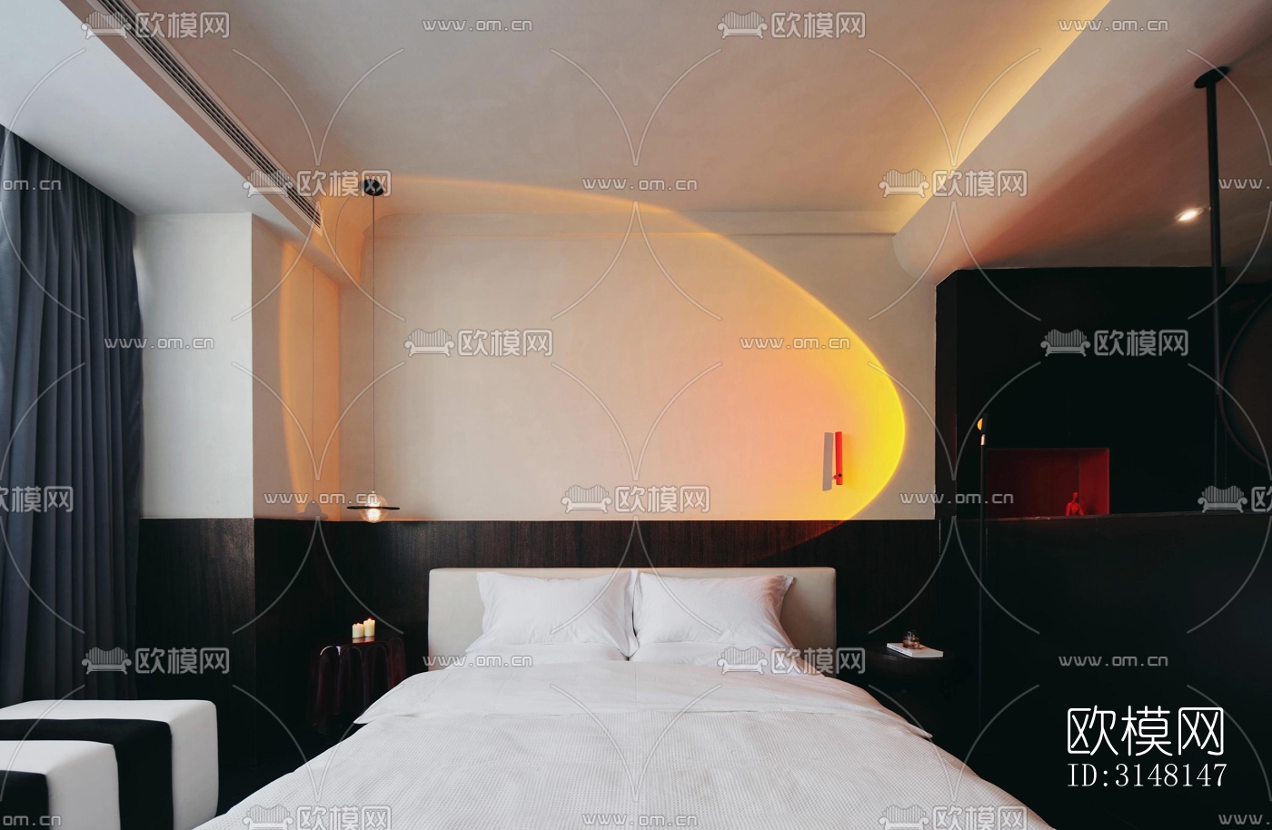 现代酒店民宿效果图下载（渲染图10）