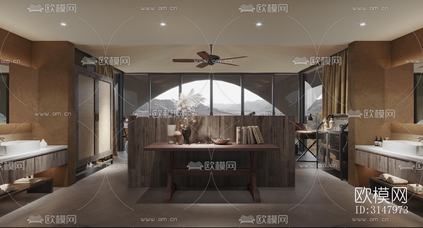 侘寂酒店民宿效果图下载（渲染图7）