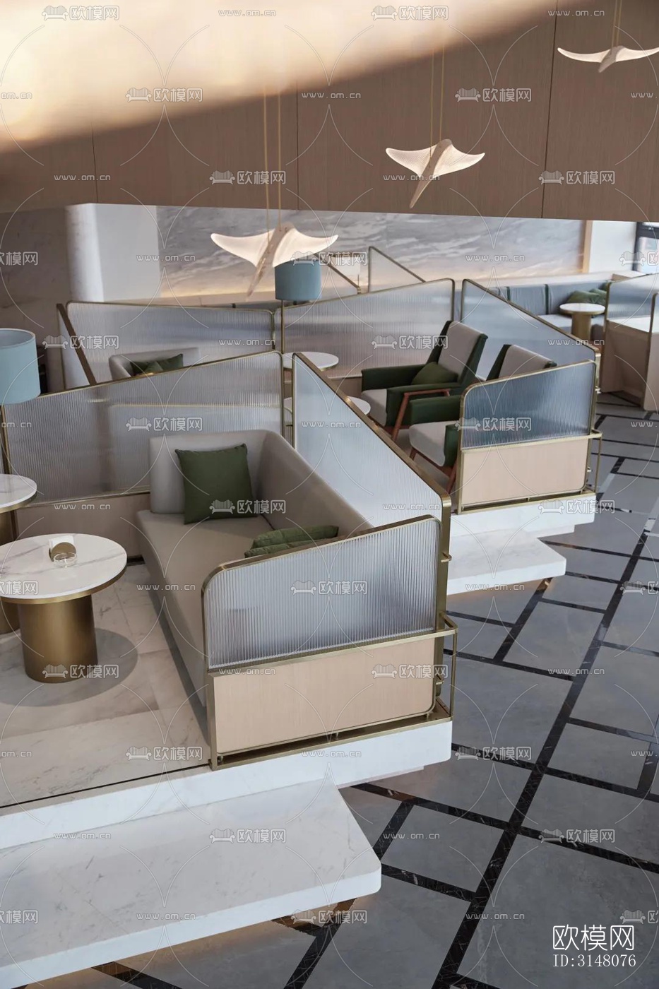 现代酒店民宿效果图下载（渲染图6）