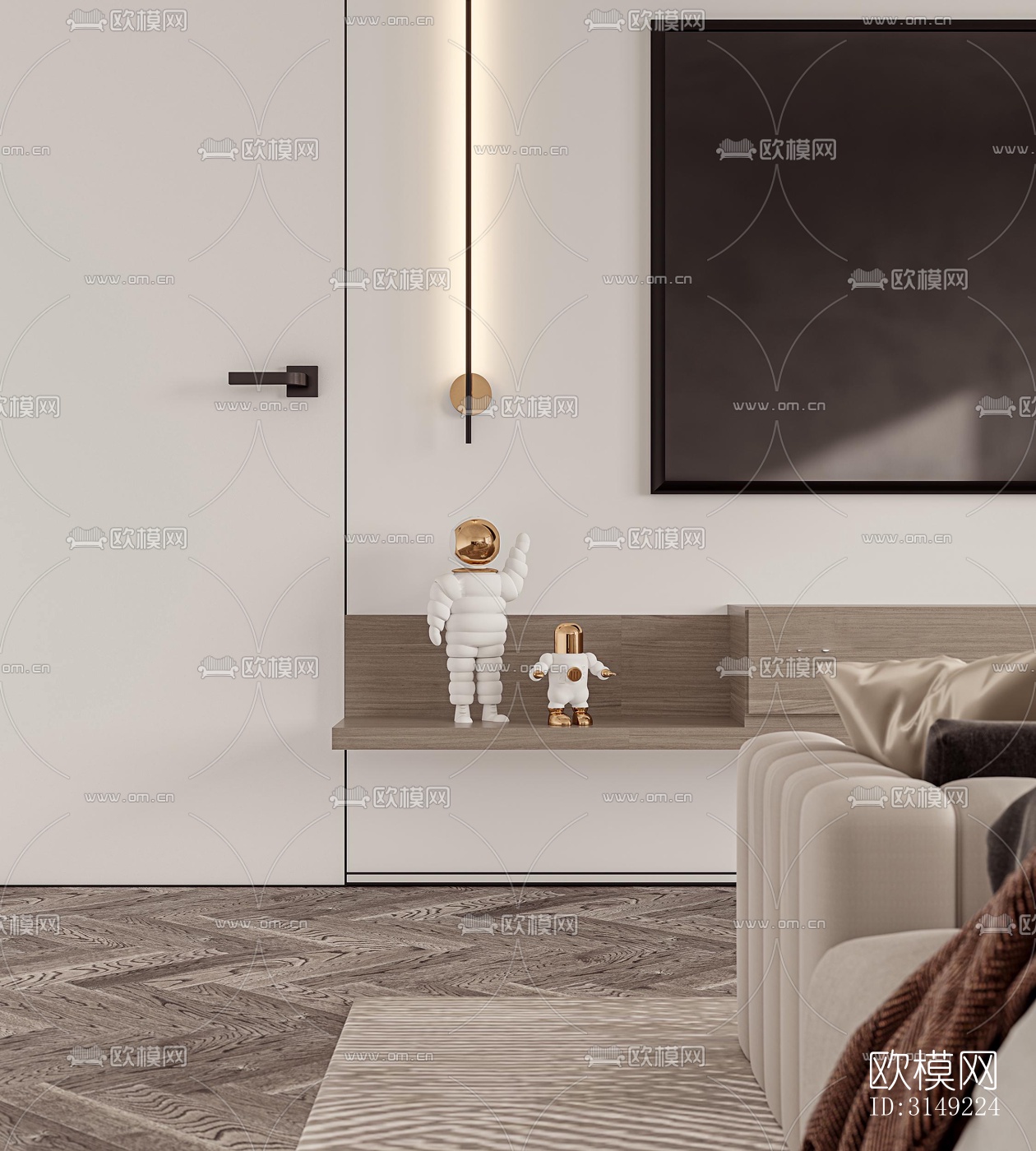 现代平层效果图下载（渲染图16）