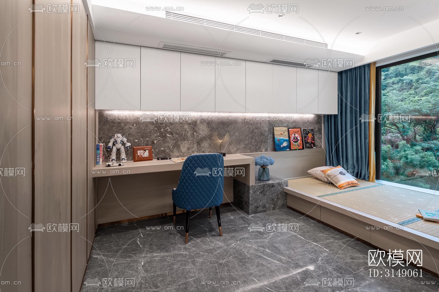 欧式平层效果图下载（渲染图10）