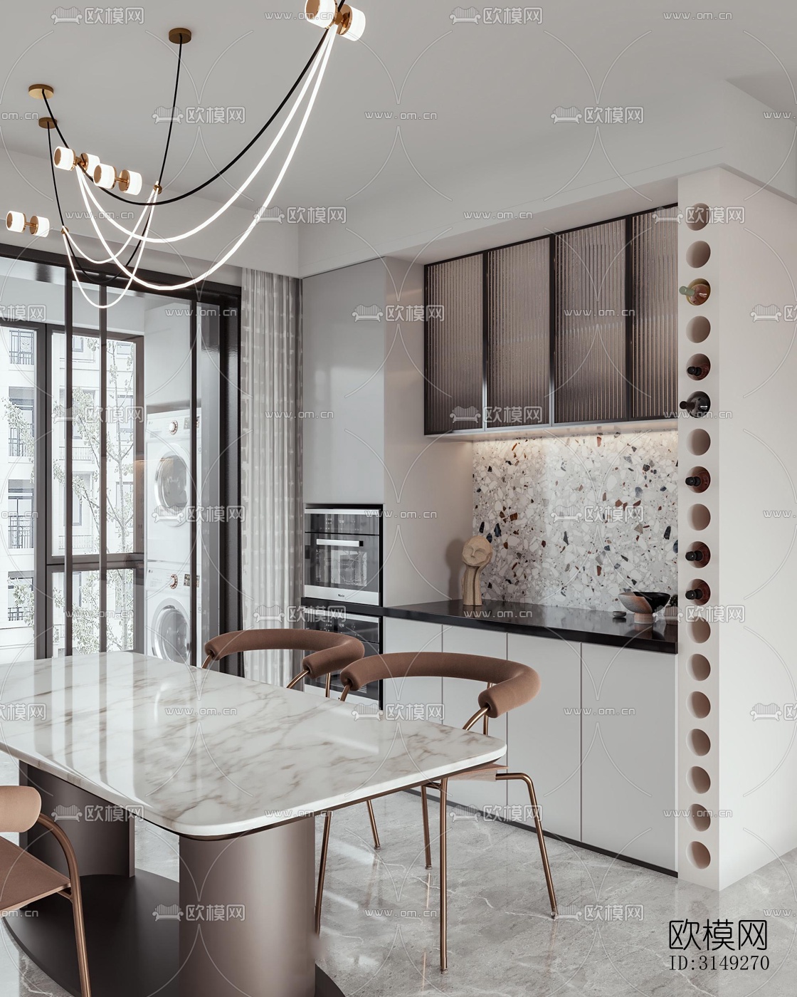 现代平层效果图下载（渲染图5）