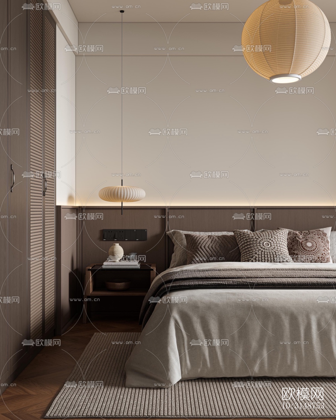 中古风平层效果图下载（渲染图6）