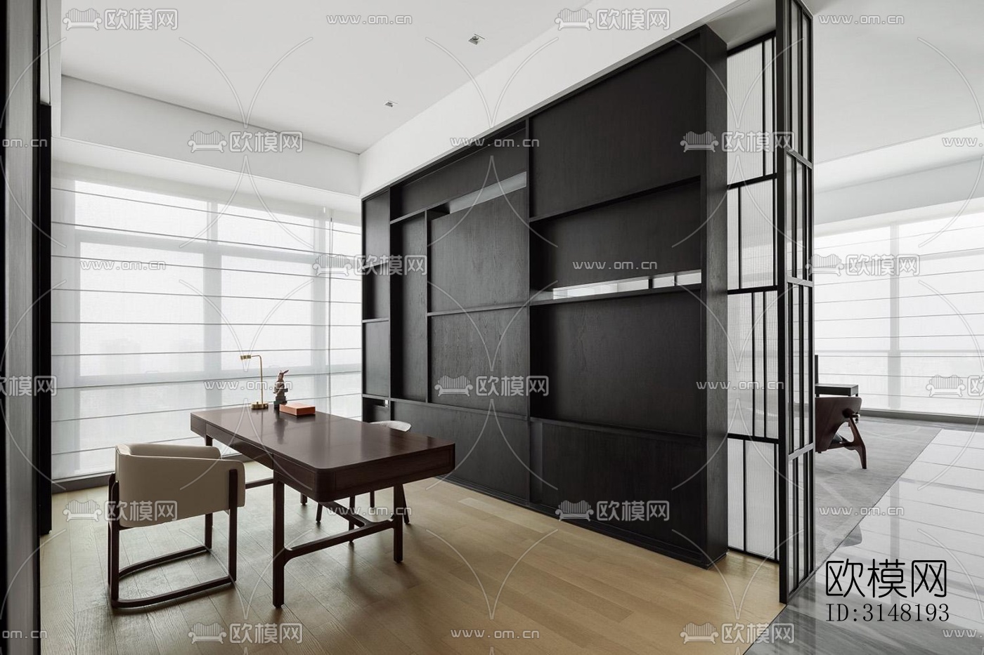 高级灰酒店民宿效果图下载（渲染图13）