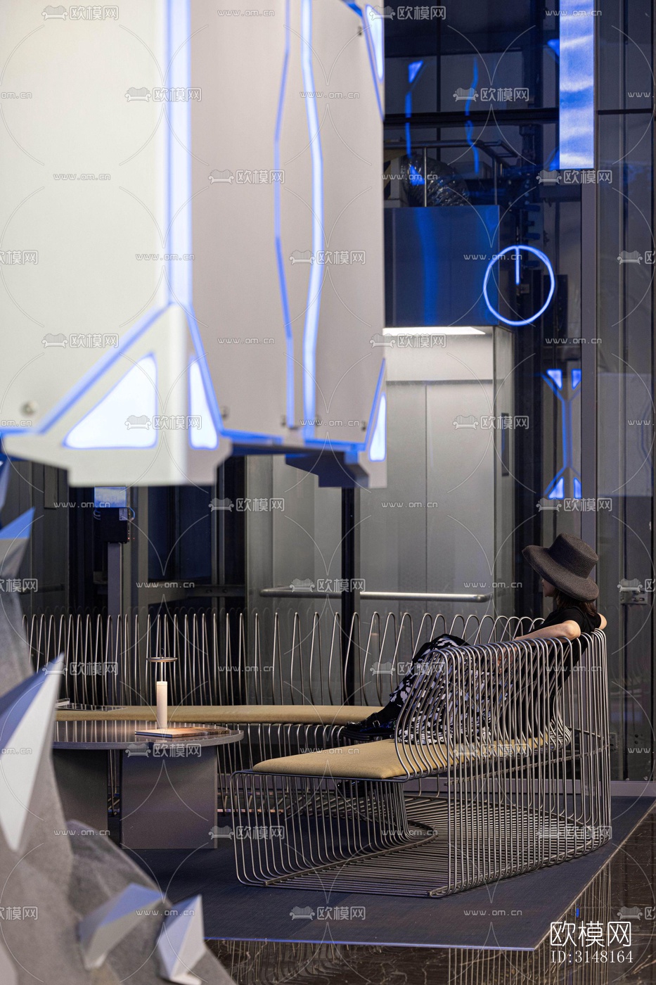 现代酒店民宿效果图下载（渲染图11）