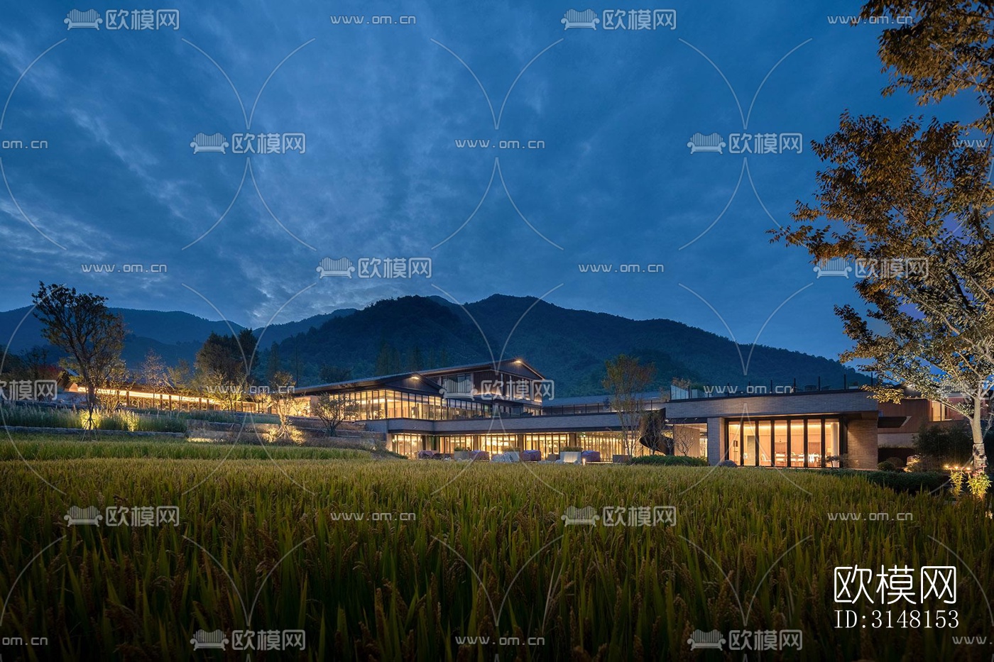 现代酒店民宿效果图下载（渲染图13）