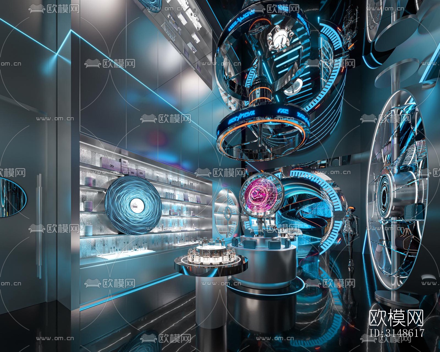 现代酒吧效果图下载（渲染图9）