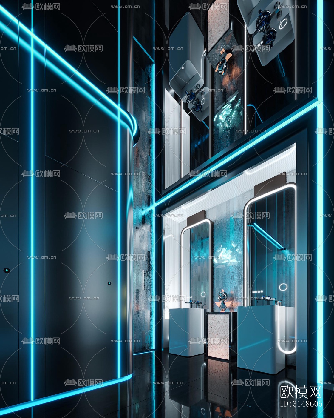 现代酒吧效果图下载（渲染图6）