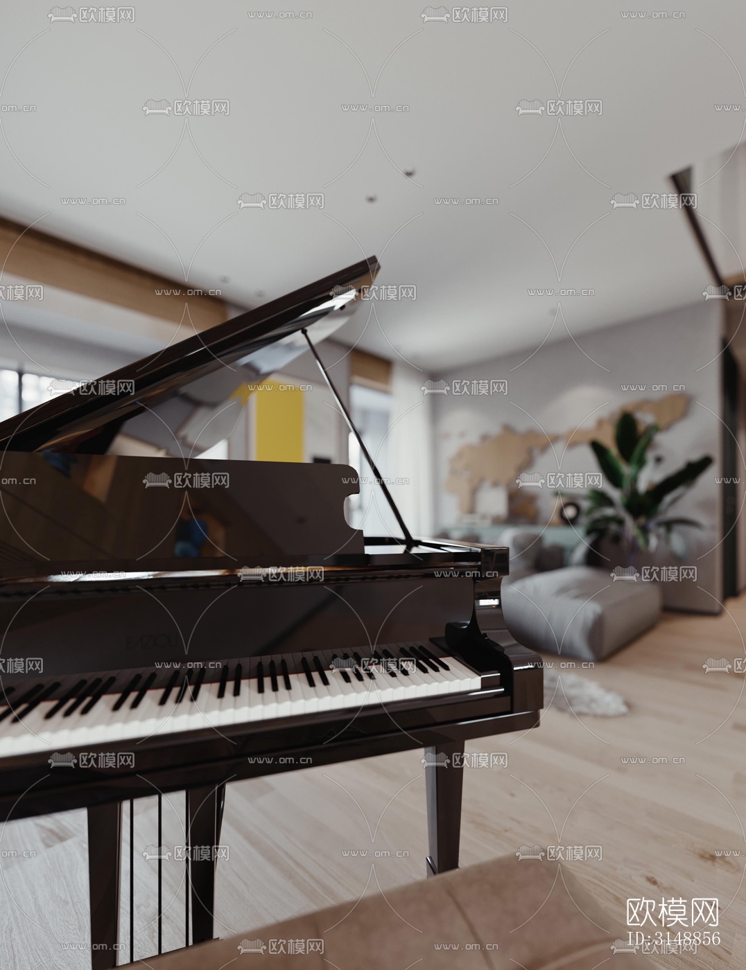 北欧平层效果图下载（渲染图7）