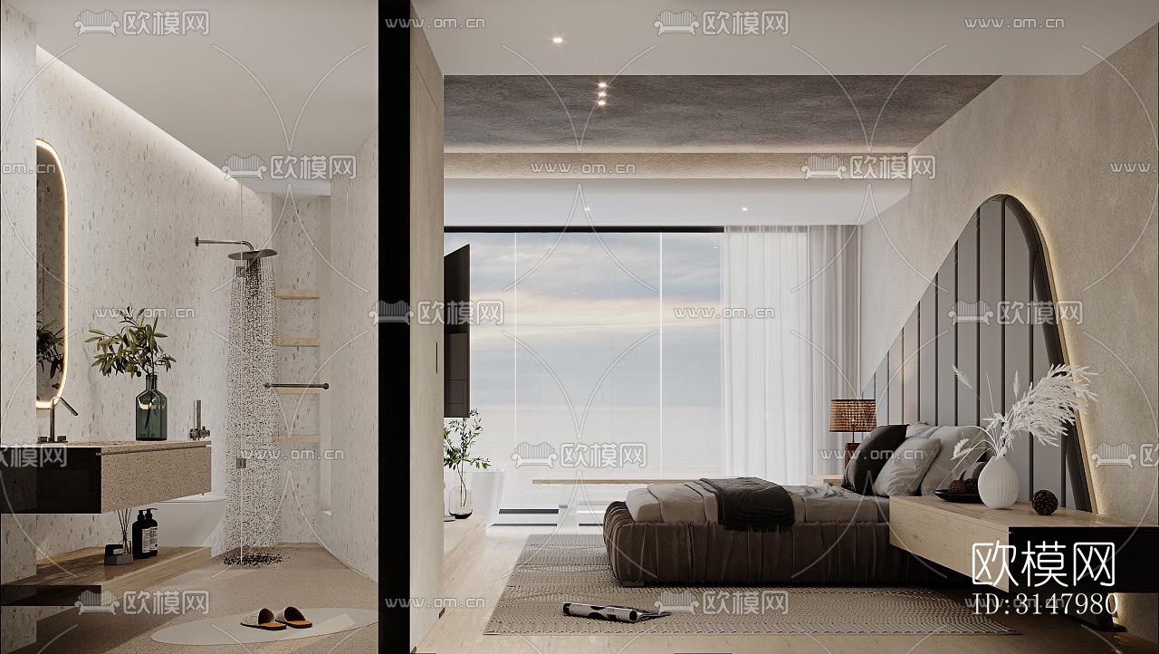 侘寂酒店民宿效果图下载（渲染图3）