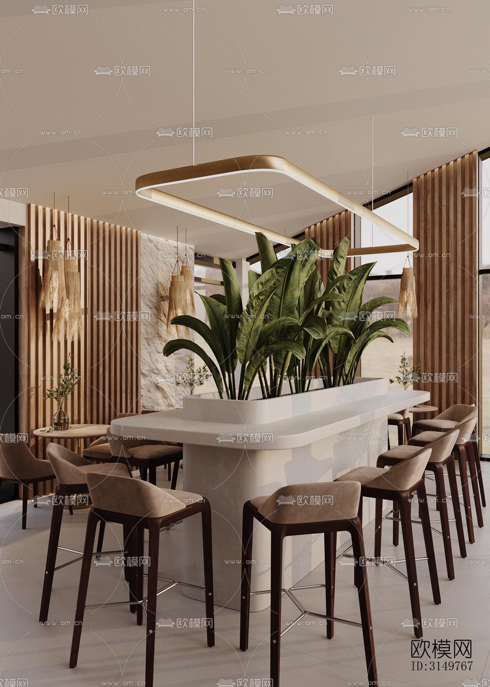 侘寂咖啡奶茶效果图下载（渲染图2）