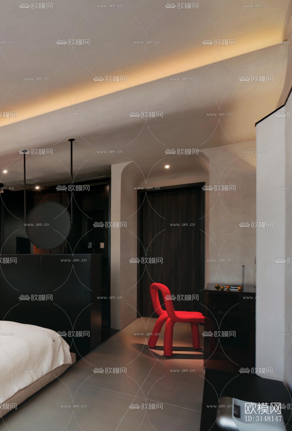 现代酒店民宿效果图下载（渲染图12）