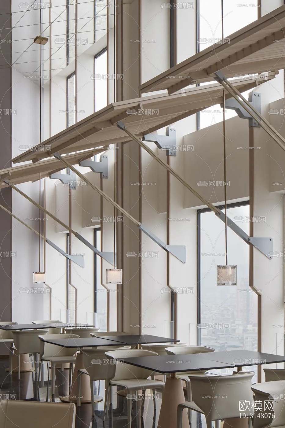 现代酒店民宿效果图下载（渲染图3）