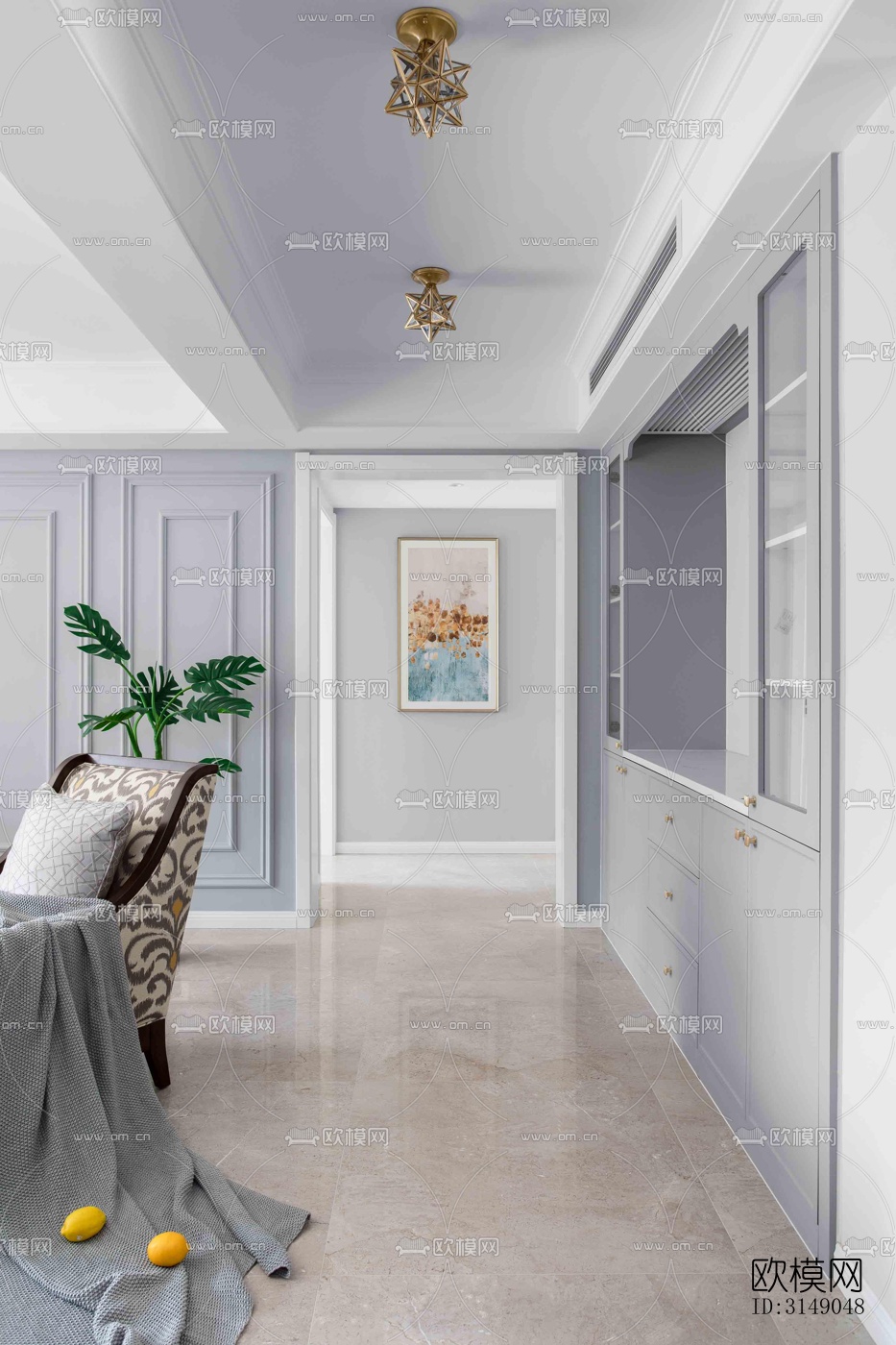 欧式平层效果图下载（渲染图7）