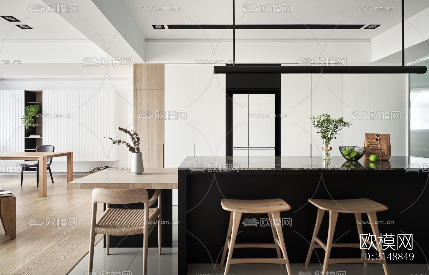 北欧平层效果图下载（渲染图8）