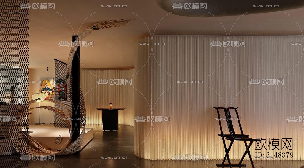 侘寂养生会所效果图下载（渲染图7）