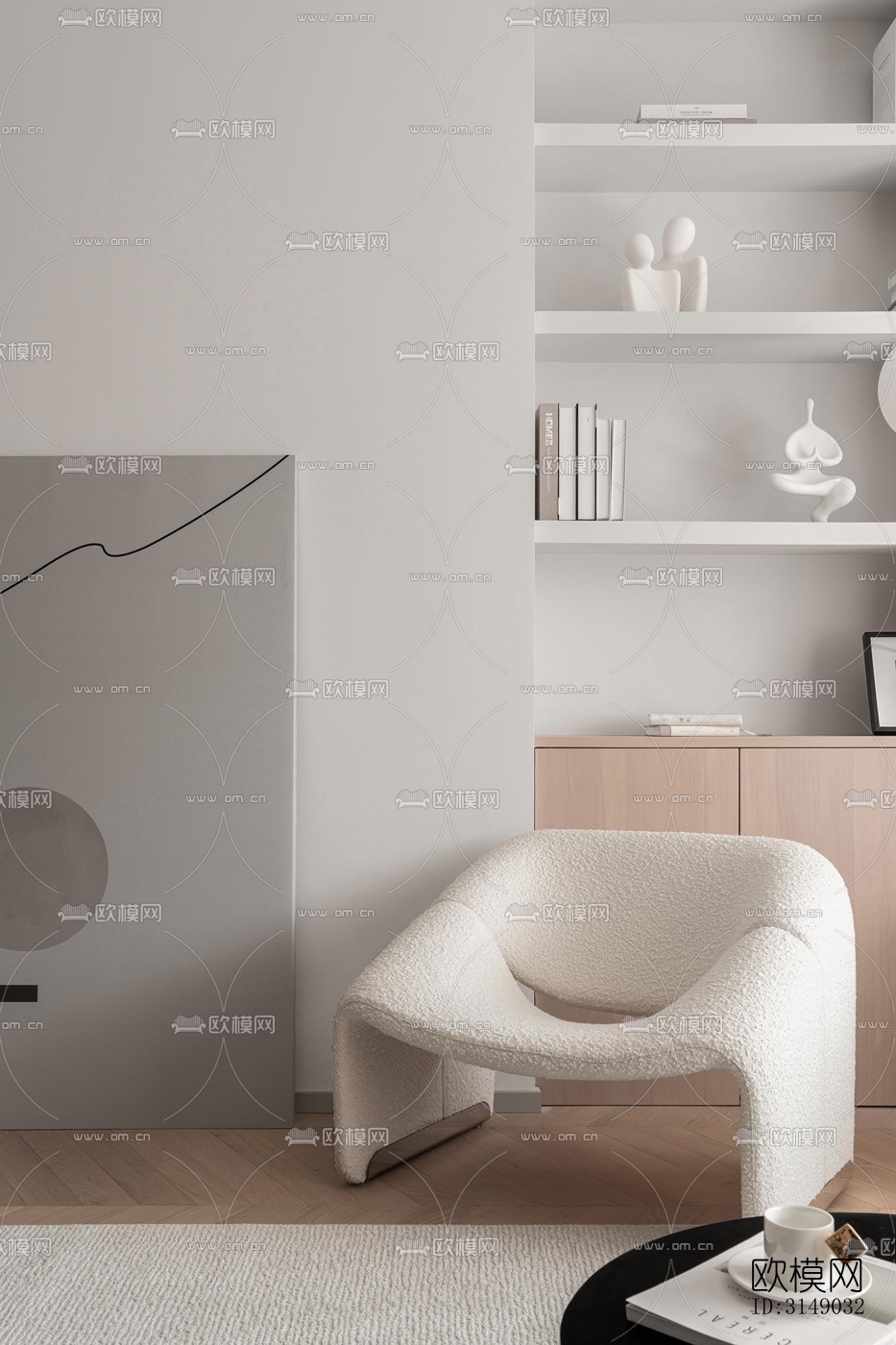 日式平层效果图下载（渲染图7）