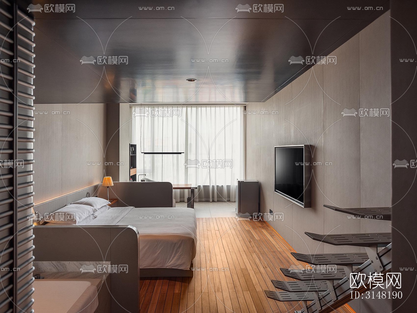 现代酒店民宿效果图下载（渲染图13）