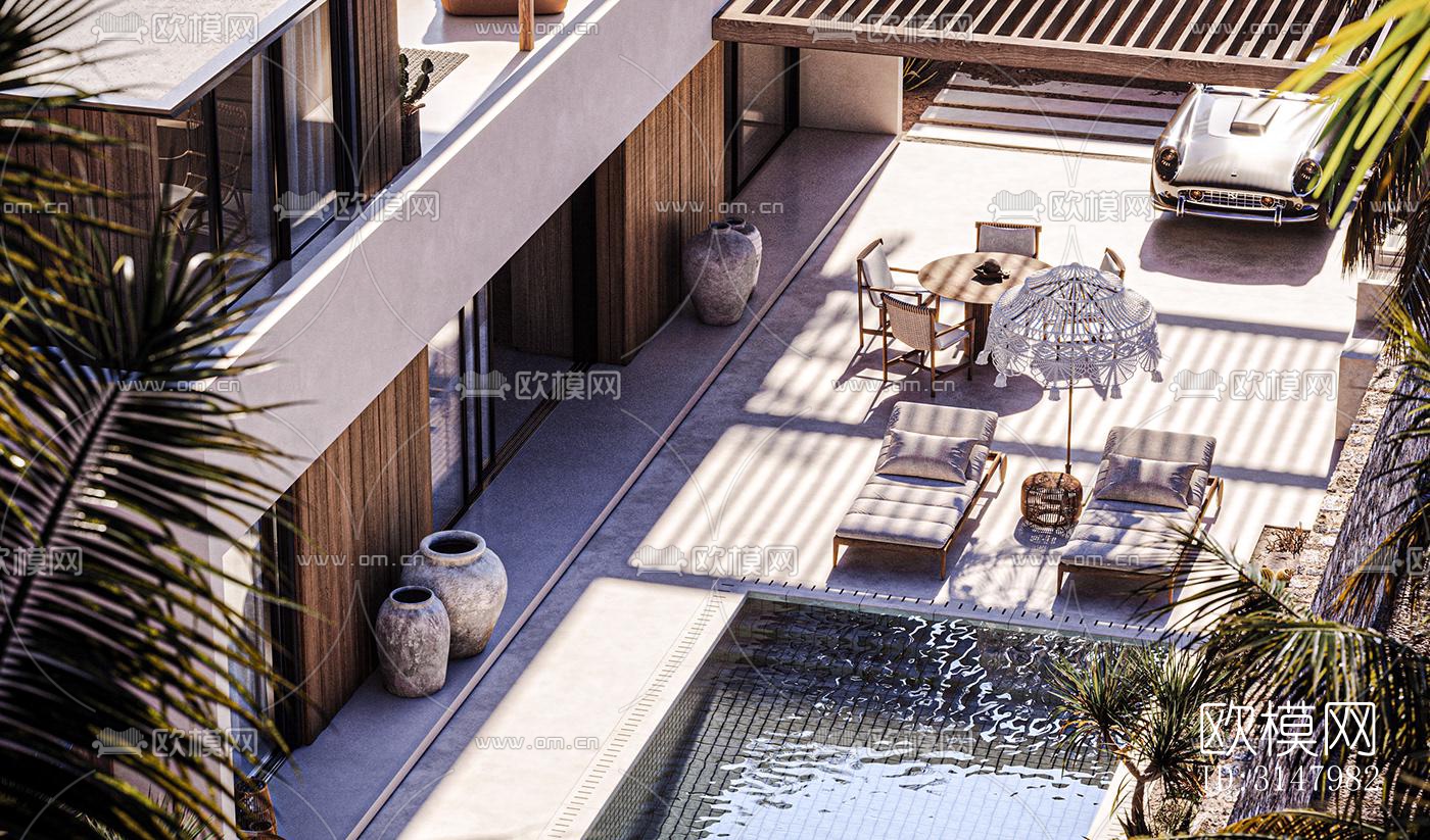 侘寂酒店民宿效果图下载（渲染图15）