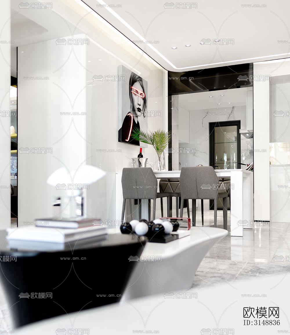 北欧平层效果图下载（渲染图5）