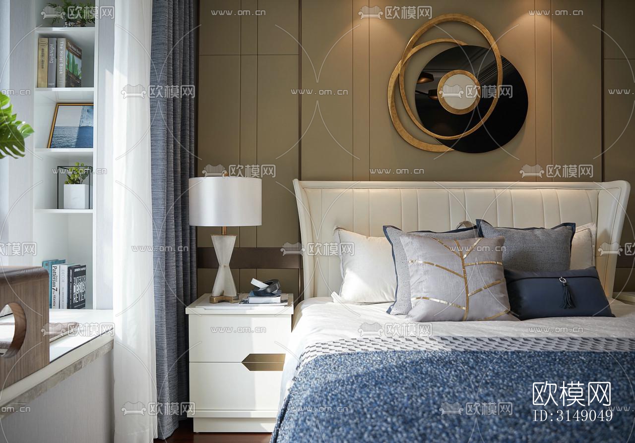 欧式平层效果图下载（渲染图3）