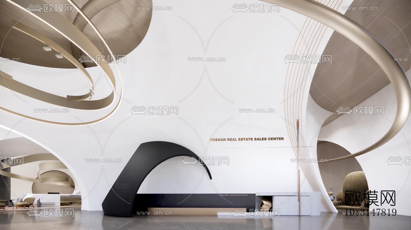 现代售楼处效果图下载（渲染图11）