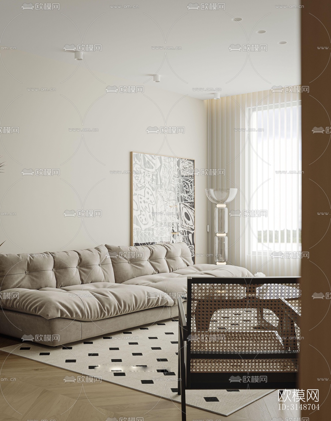 中古风平层效果图下载（渲染图16）