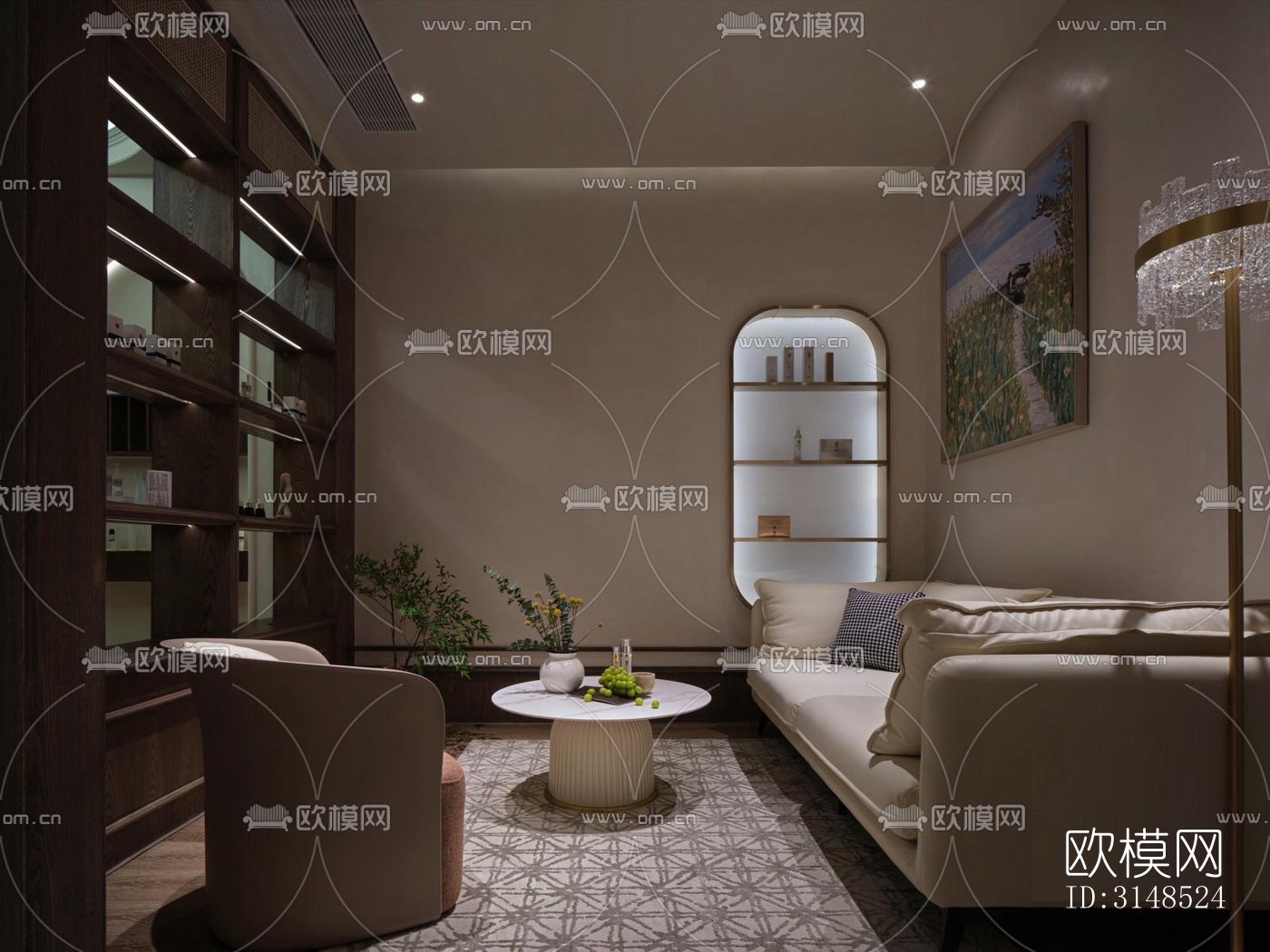 现代美容院效果图下载（渲染图8）