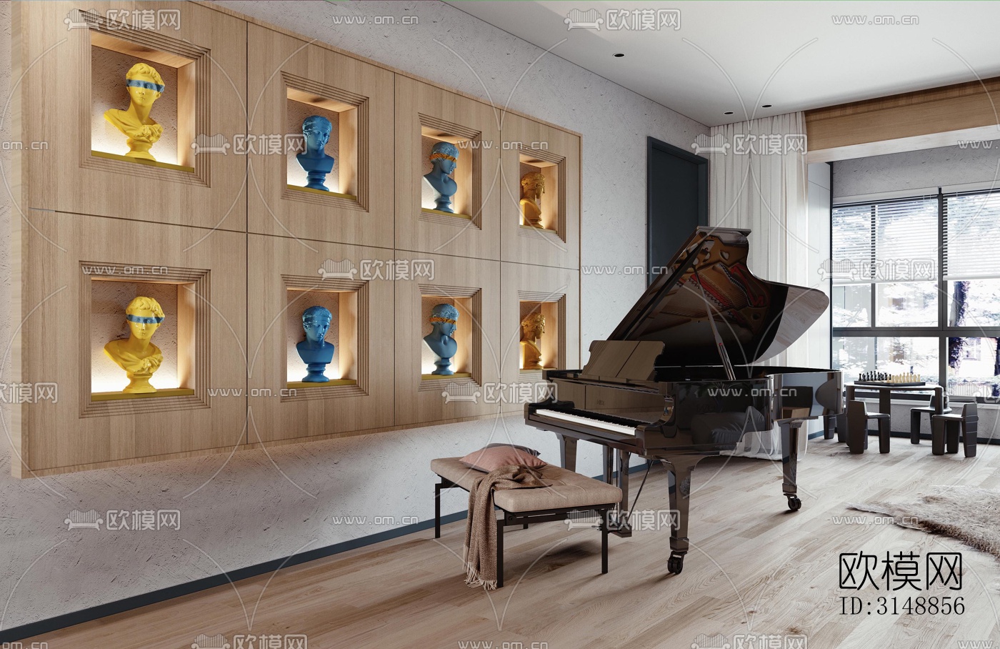 北欧平层效果图下载（渲染图5）