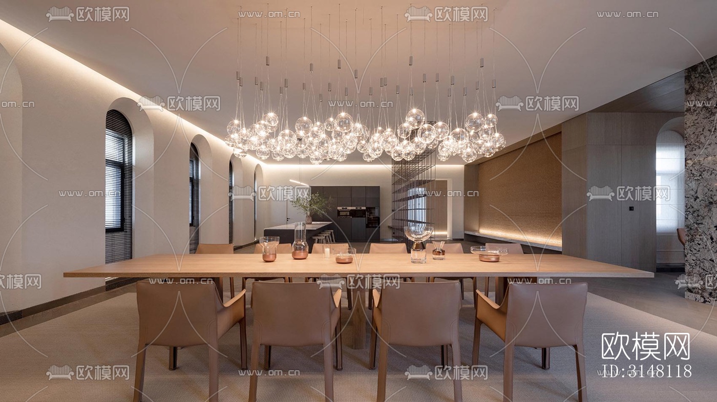 现代酒店民宿效果图下载（渲染图5）