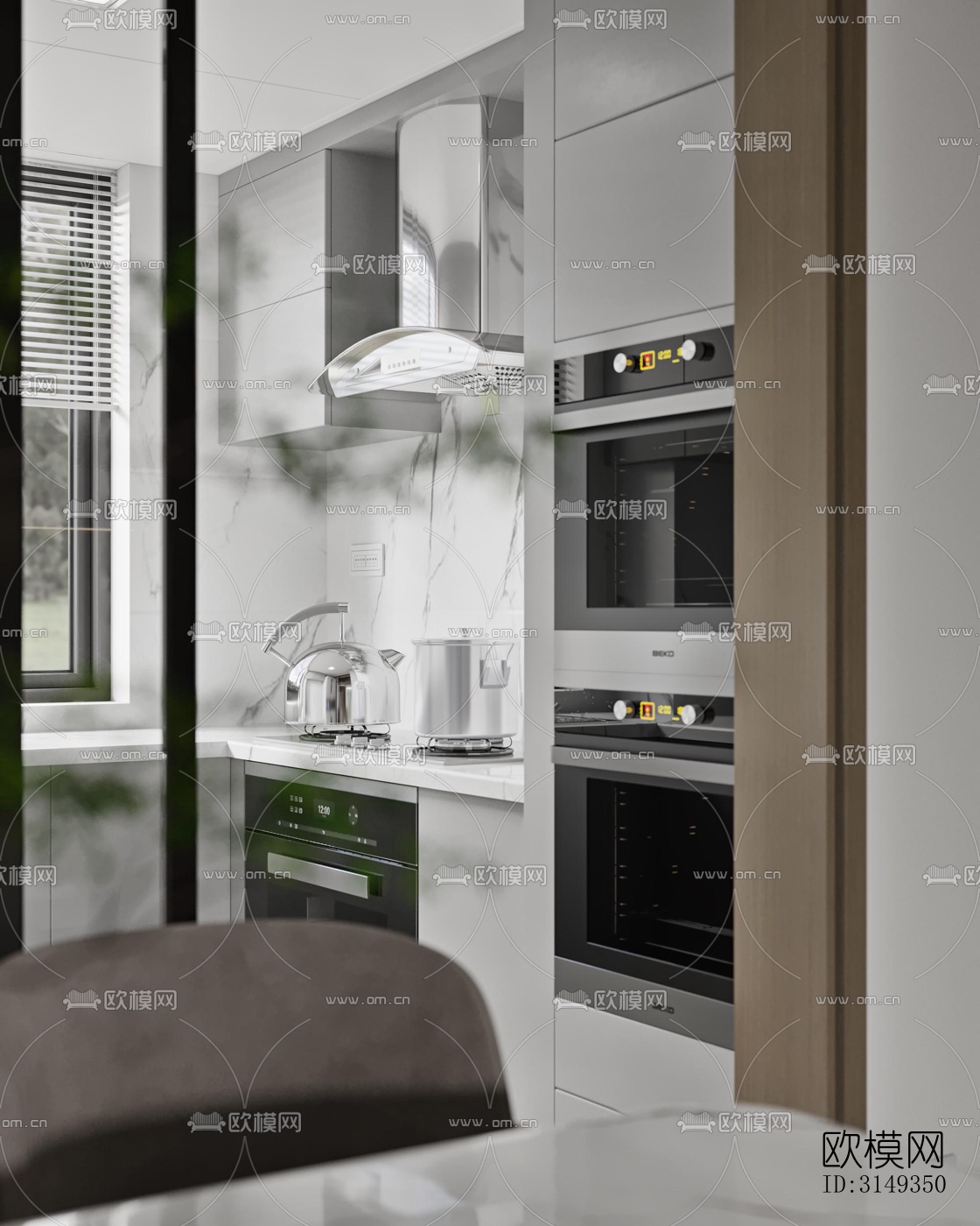 现代平层效果图下载（渲染图12）