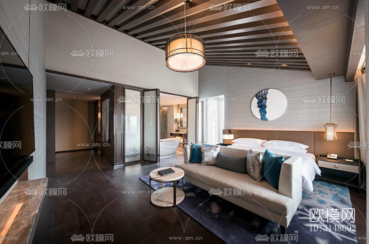 现代酒店民宿效果图下载（渲染图16）