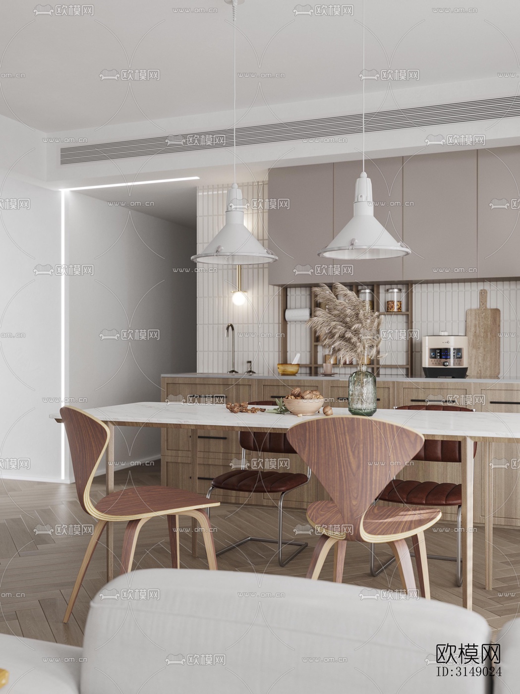 日式平层效果图下载（渲染图2）